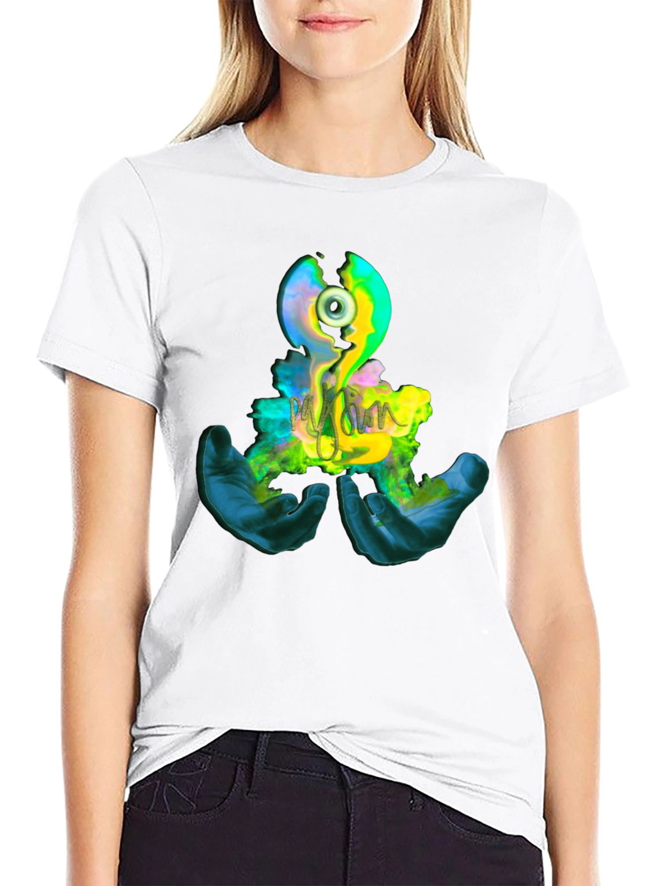 Eye Graphic Print Black T-Shirt