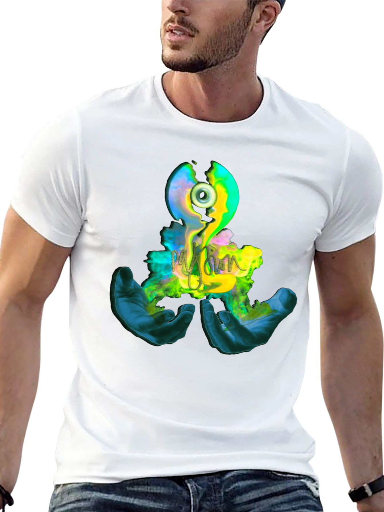 Eye Graphic Print Black T-Shirt