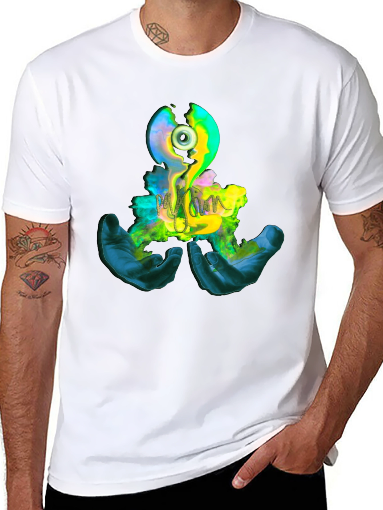 Eye Graphic Print Black T-Shirt
