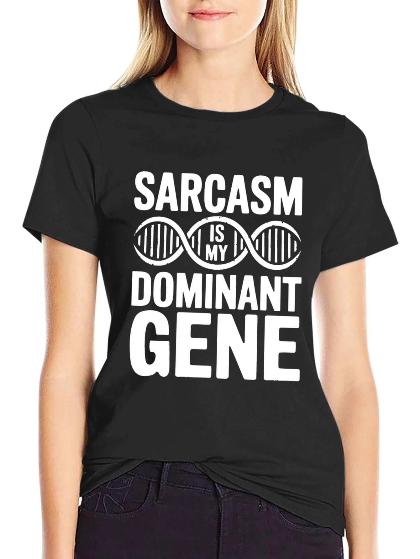 Sarcasm Dominant Gene Funny Graphic T-Shirt