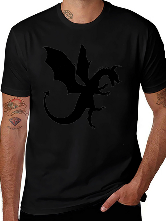 Dragon Silhouette Black T-Shirt