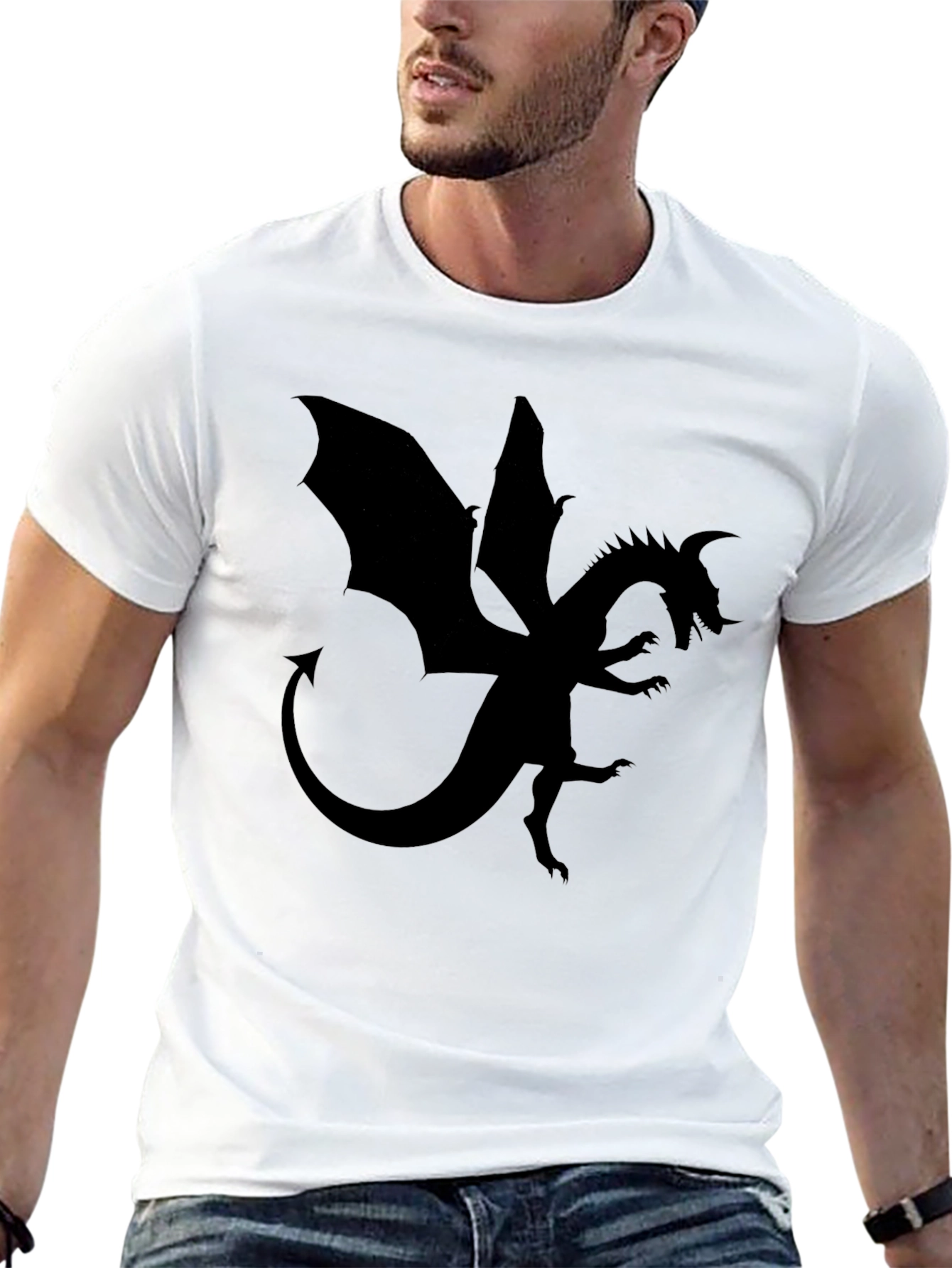 Dragon Silhouette Black T-Shirt