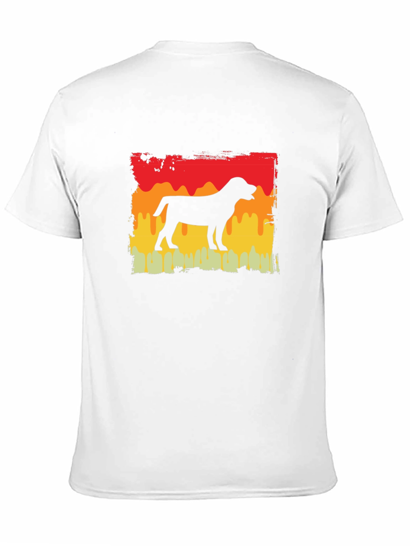 Dog Silhouette Retro Graphic T-Shirt