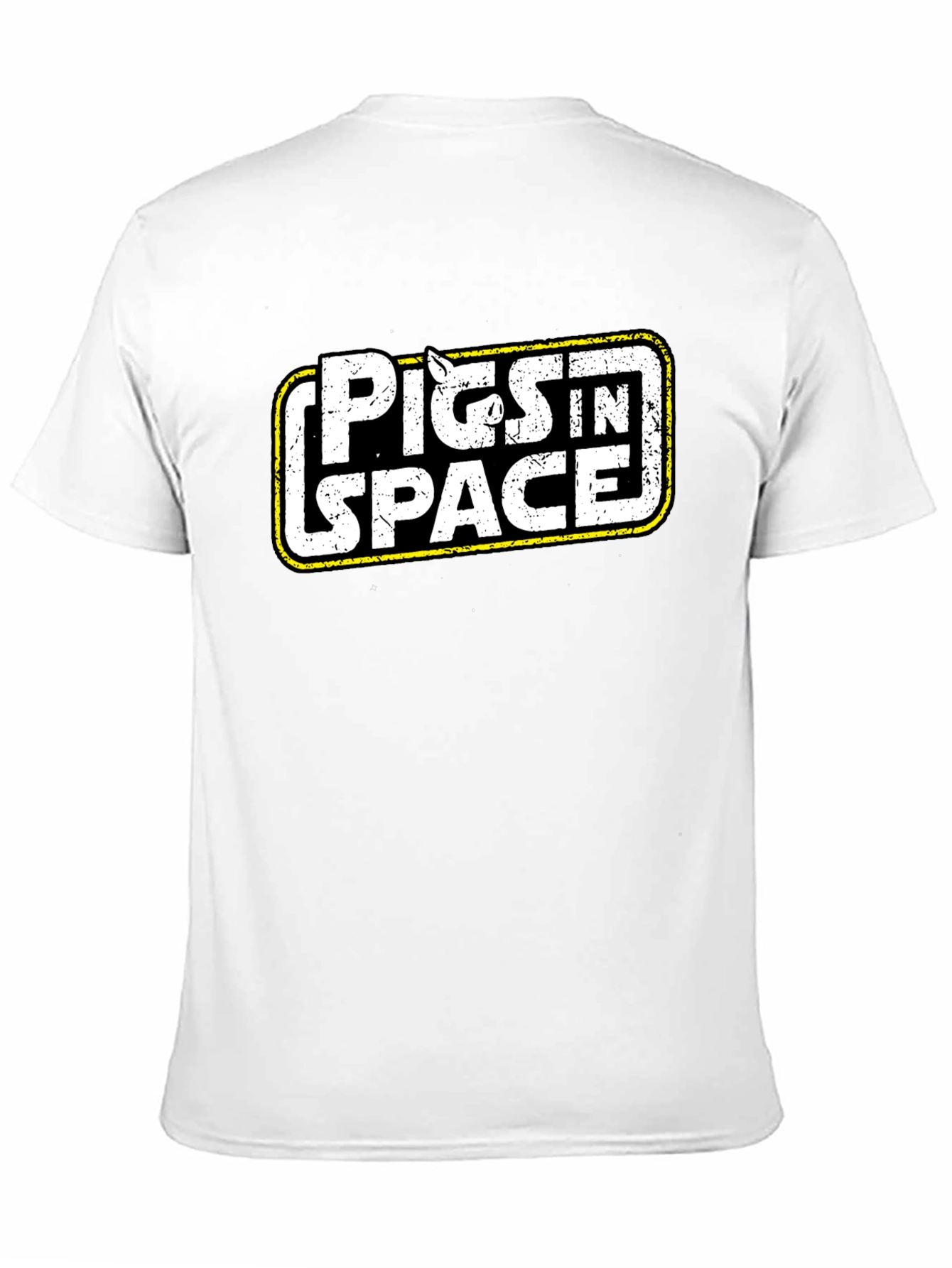 Pigs in Space Graphic T-Shirt - Black Cotton Blend