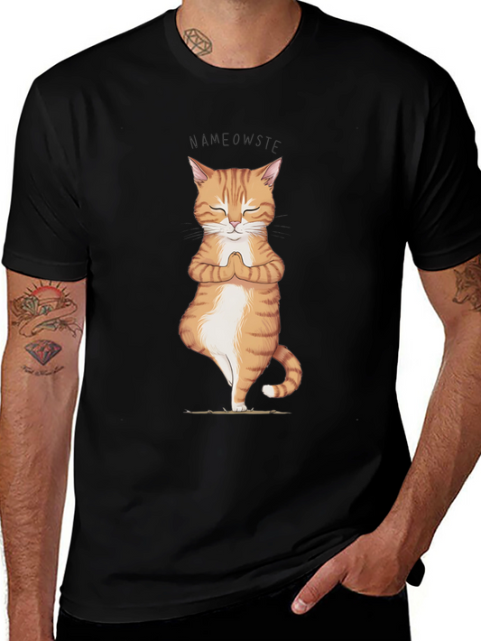Yoga Cat Namaste T-Shirt - Zen Meditation Tee