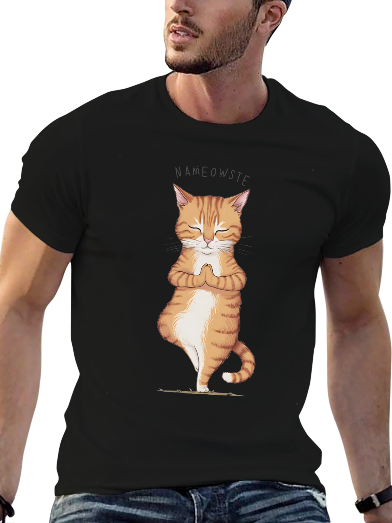 Yoga Cat Namaste T-Shirt - Zen Meditation Tee