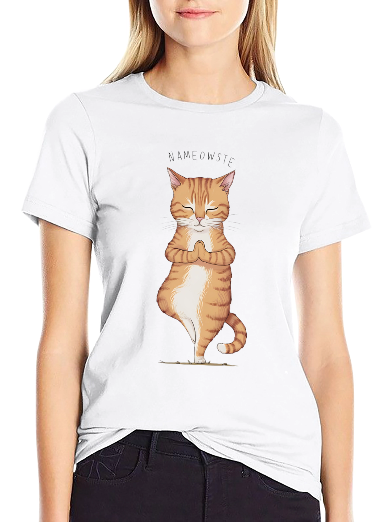Yoga Cat Namaste T-Shirt - Zen Meditation Tee