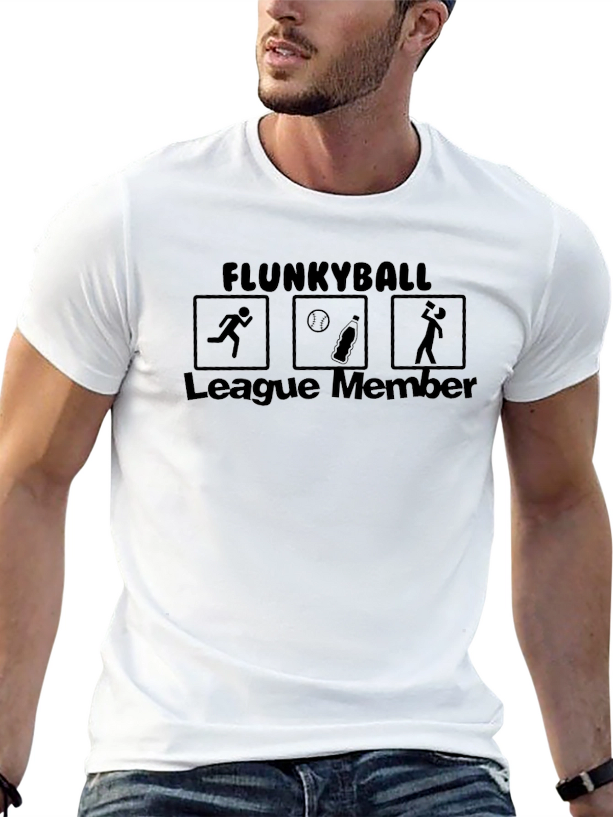 Flunkyball League Member Black T-Shirt