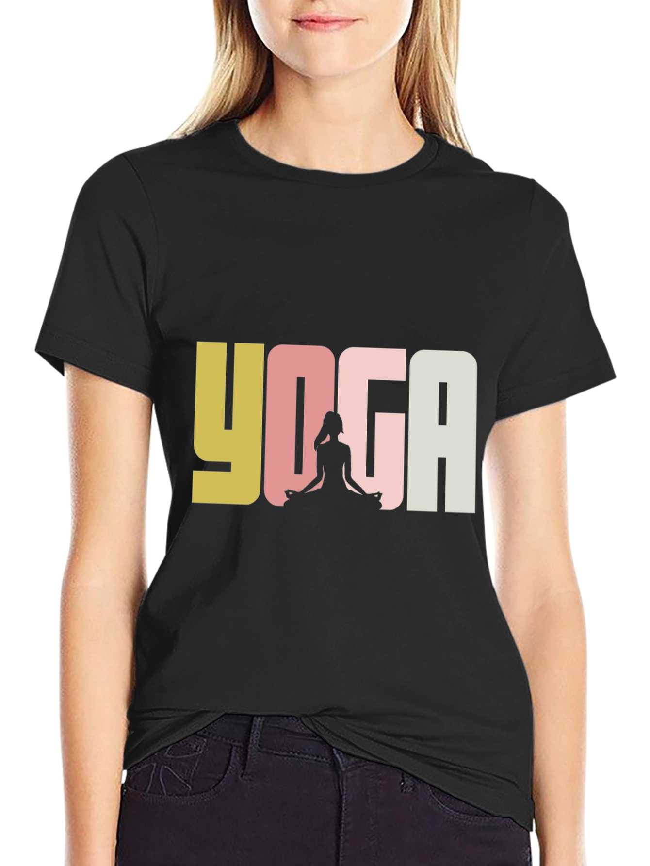 Yoga Graphic Tee - Unisex Black T-Shirt
