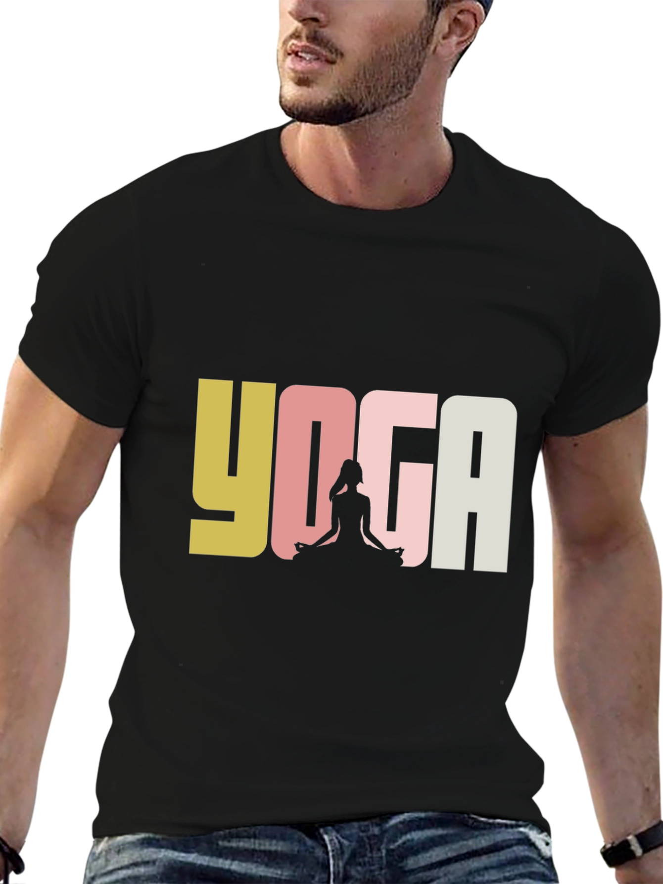 Yoga Graphic Tee - Unisex Black T-Shirt