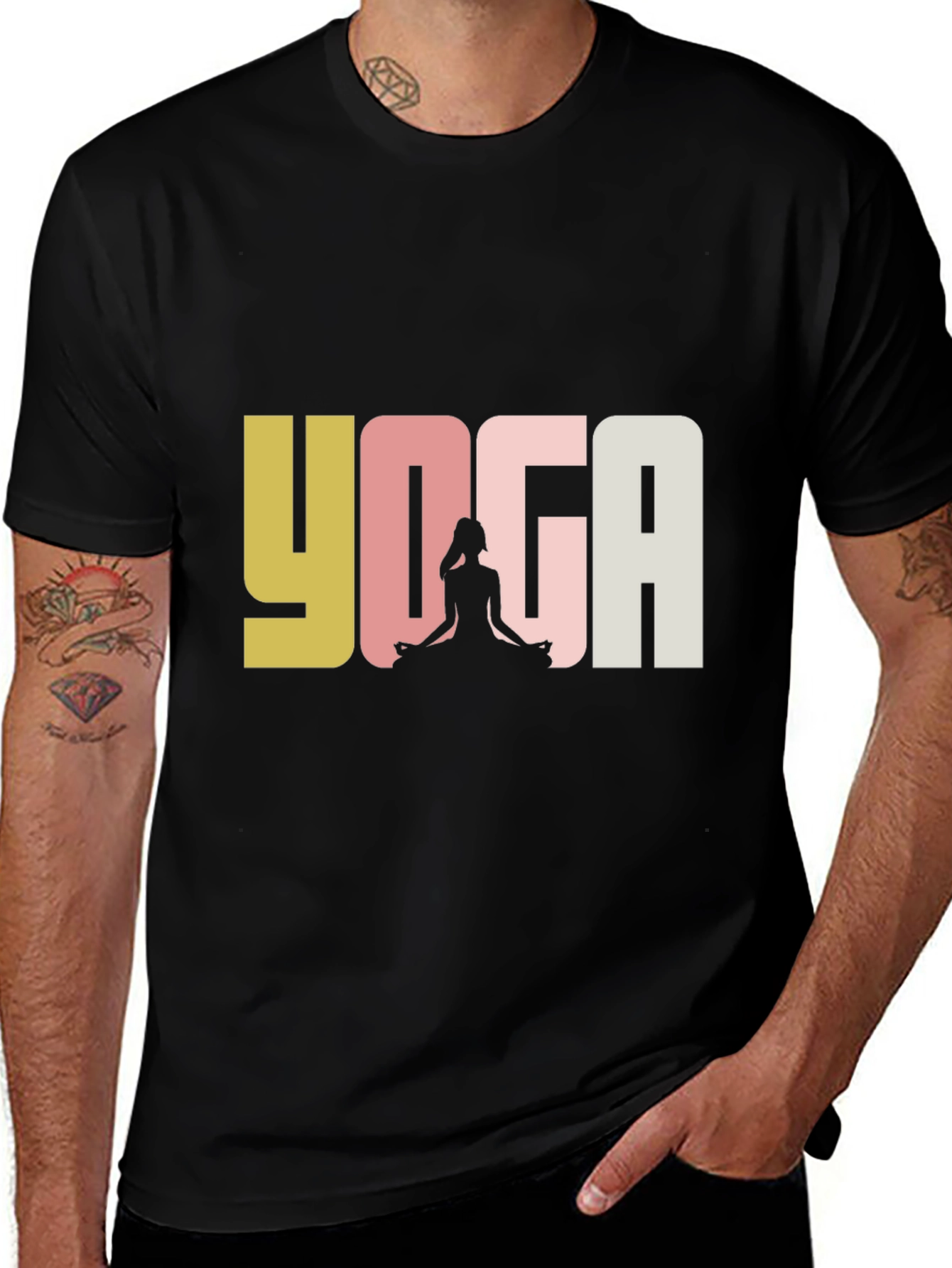 Yoga Graphic Tee - Unisex Black T-Shirt