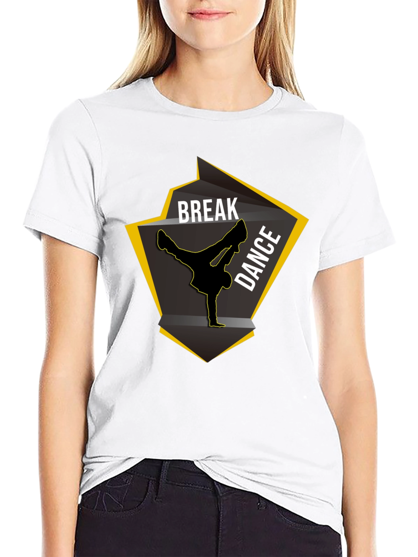 Break Dance Graphic Black T-Shirt