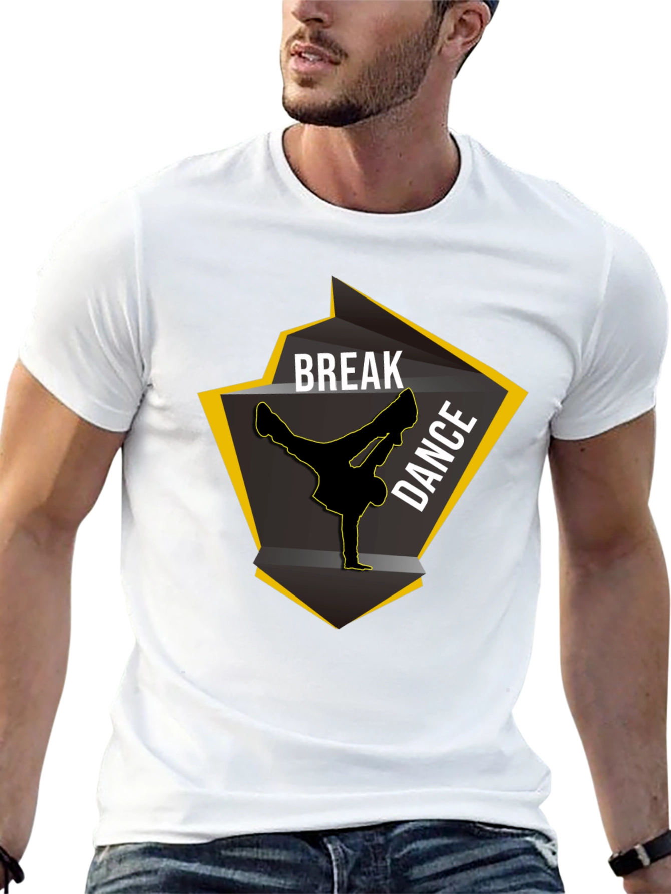 Break Dance Graphic Black T-Shirt