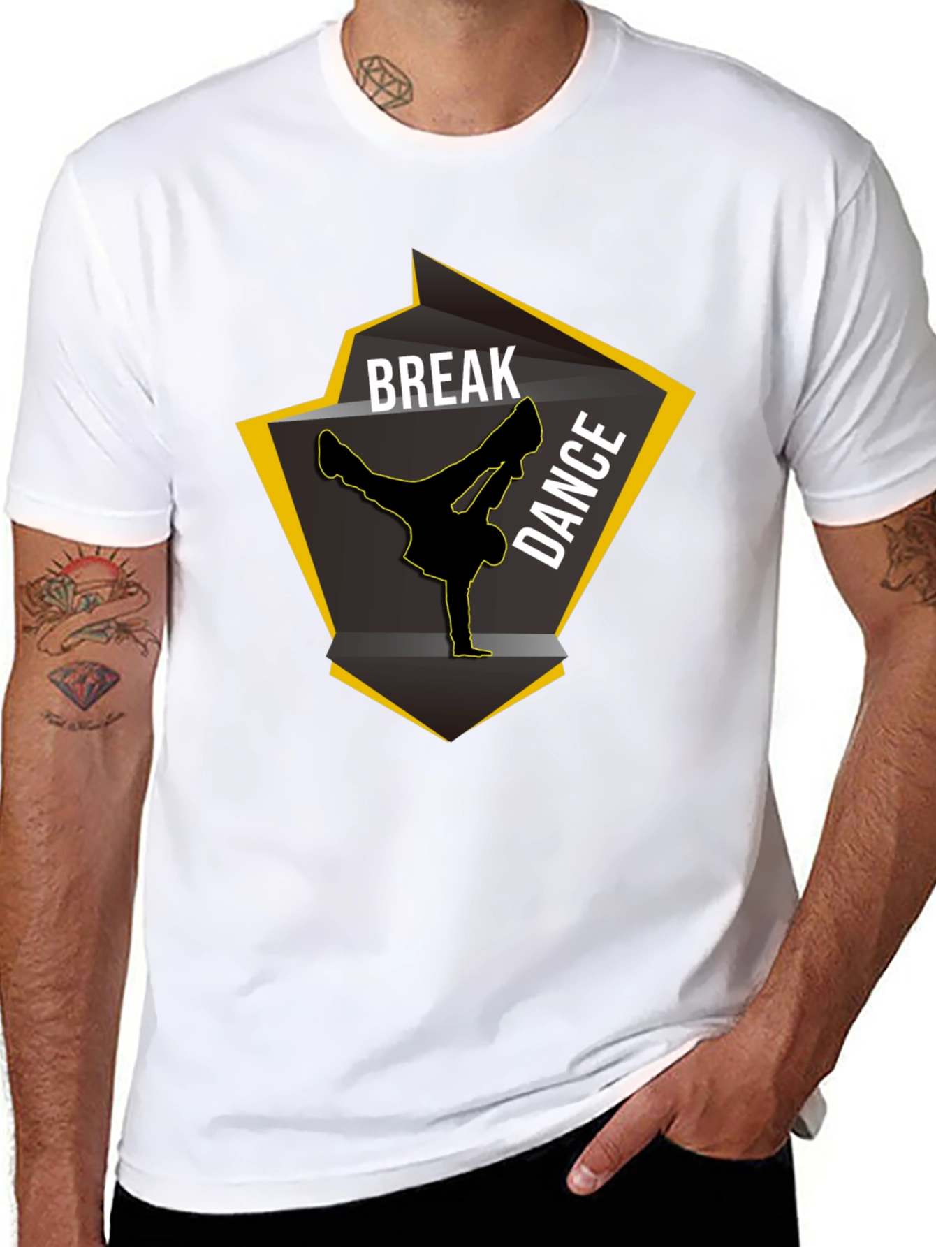 Break Dance Graphic Black T-Shirt