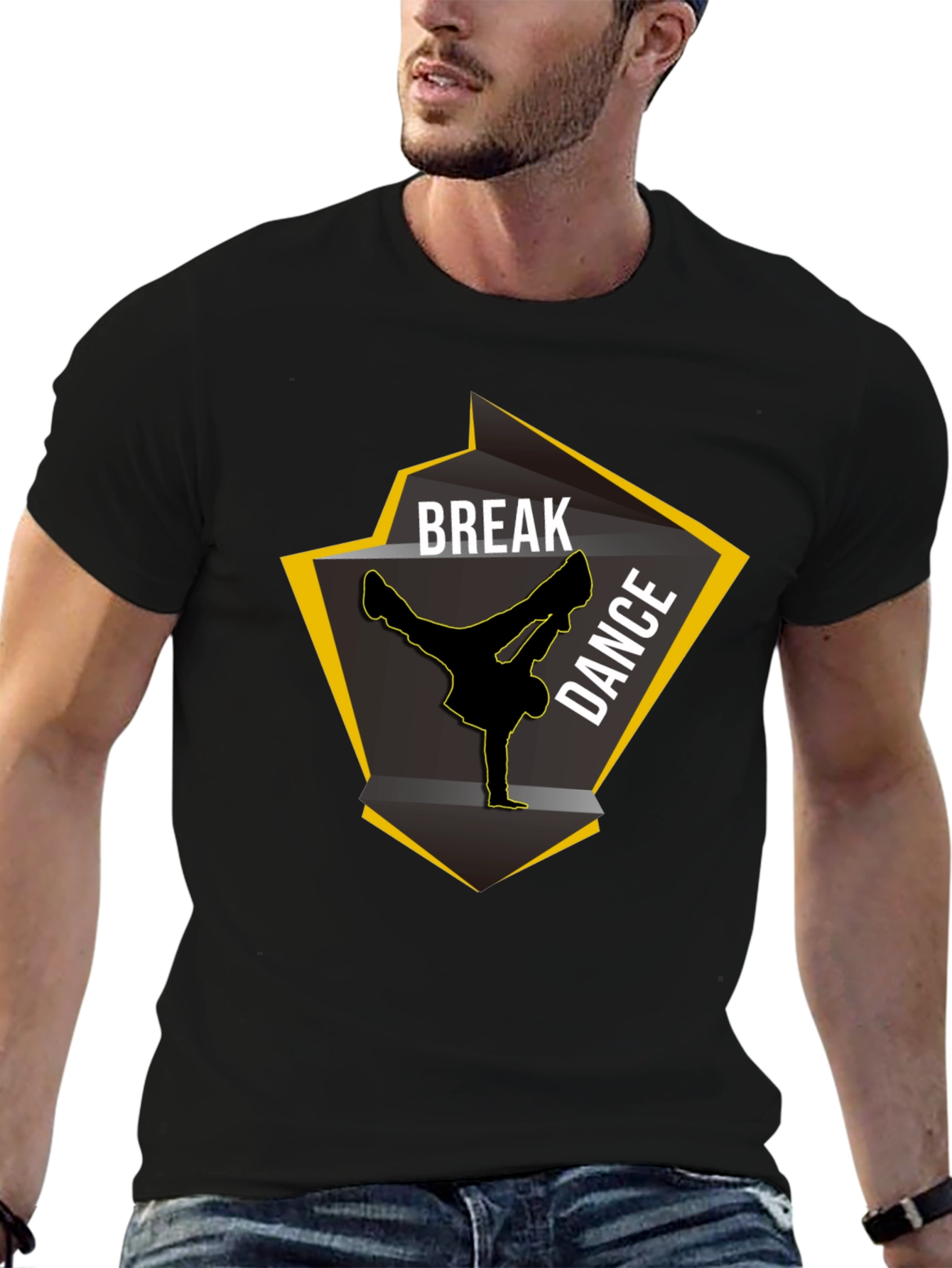 Break Dance Graphic Black T-Shirt