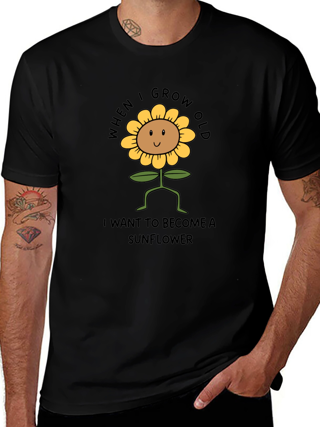 Sunflower Graphic Tee - When I Grow Old