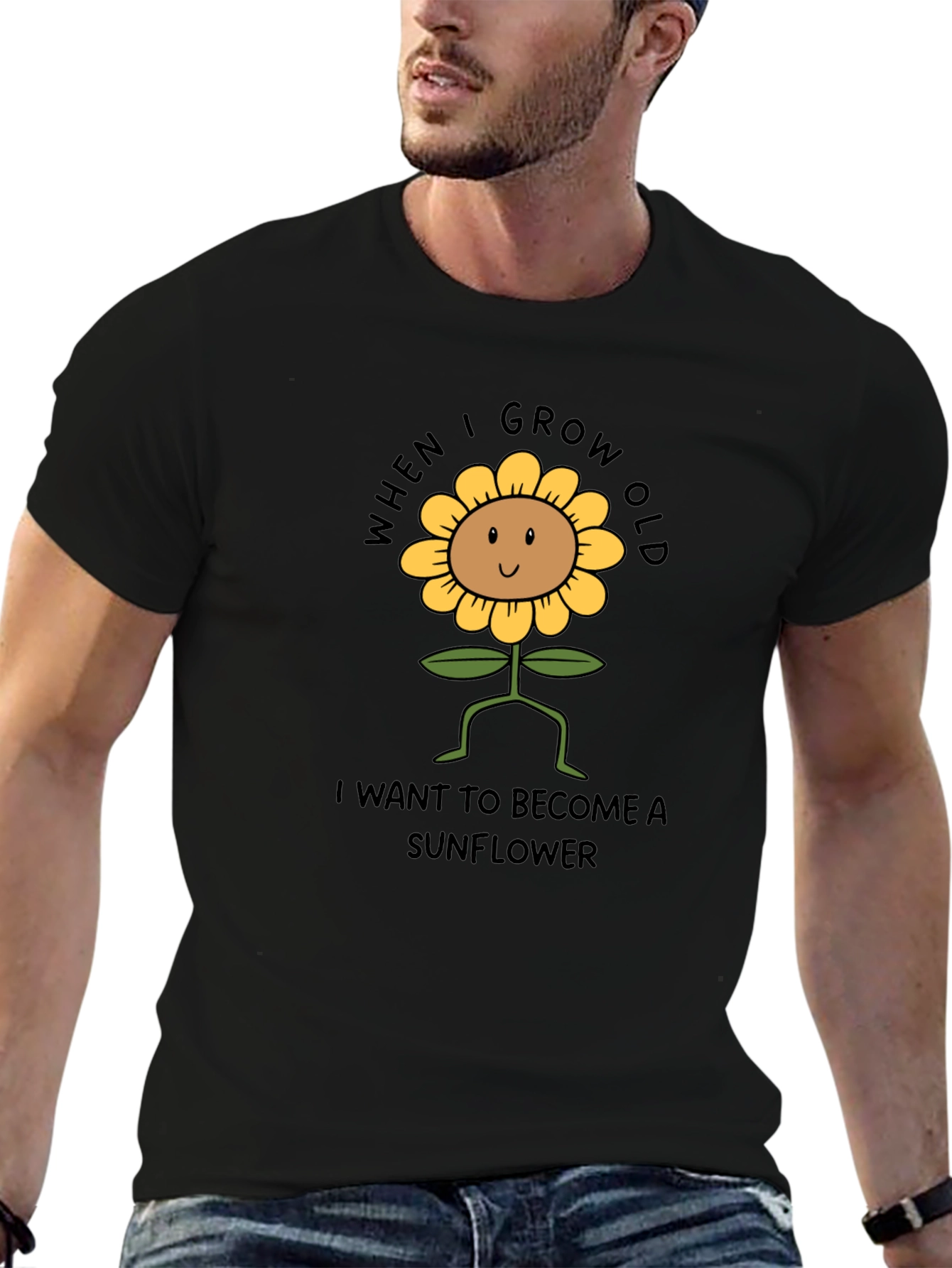 Sunflower Graphic Tee - When I Grow Old
