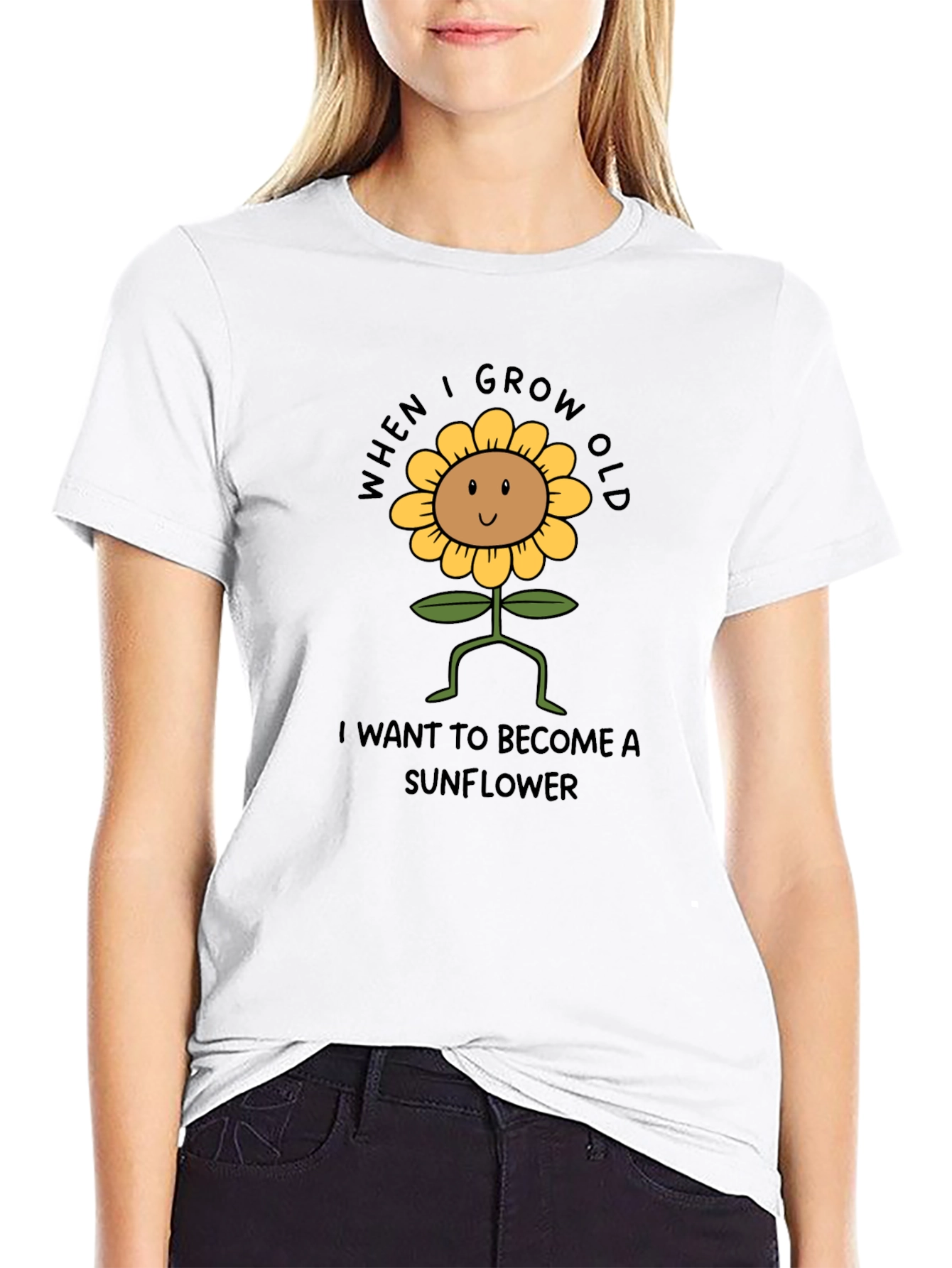 Sunflower Graphic Tee - When I Grow Old