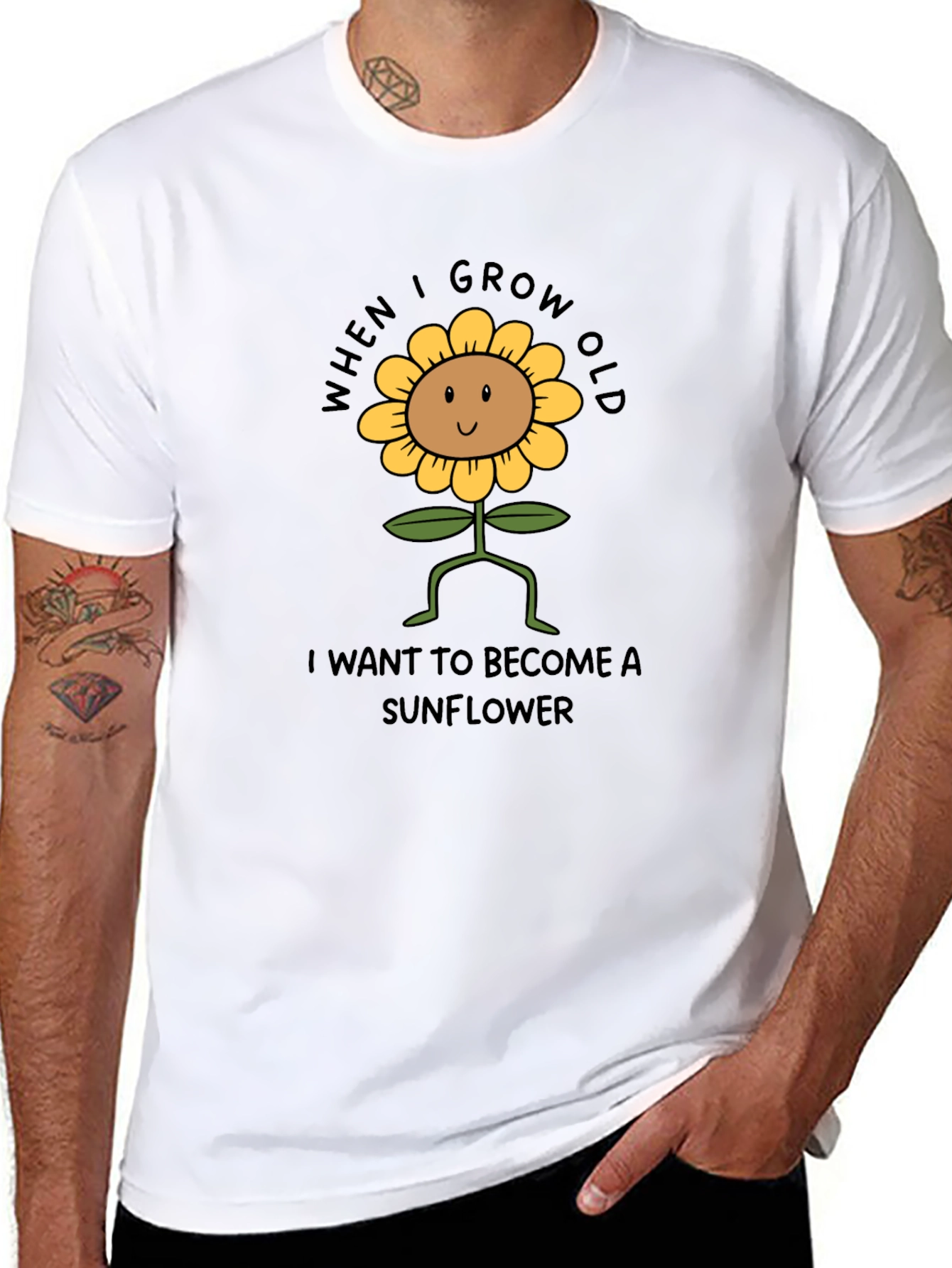 Sunflower Graphic Tee - When I Grow Old