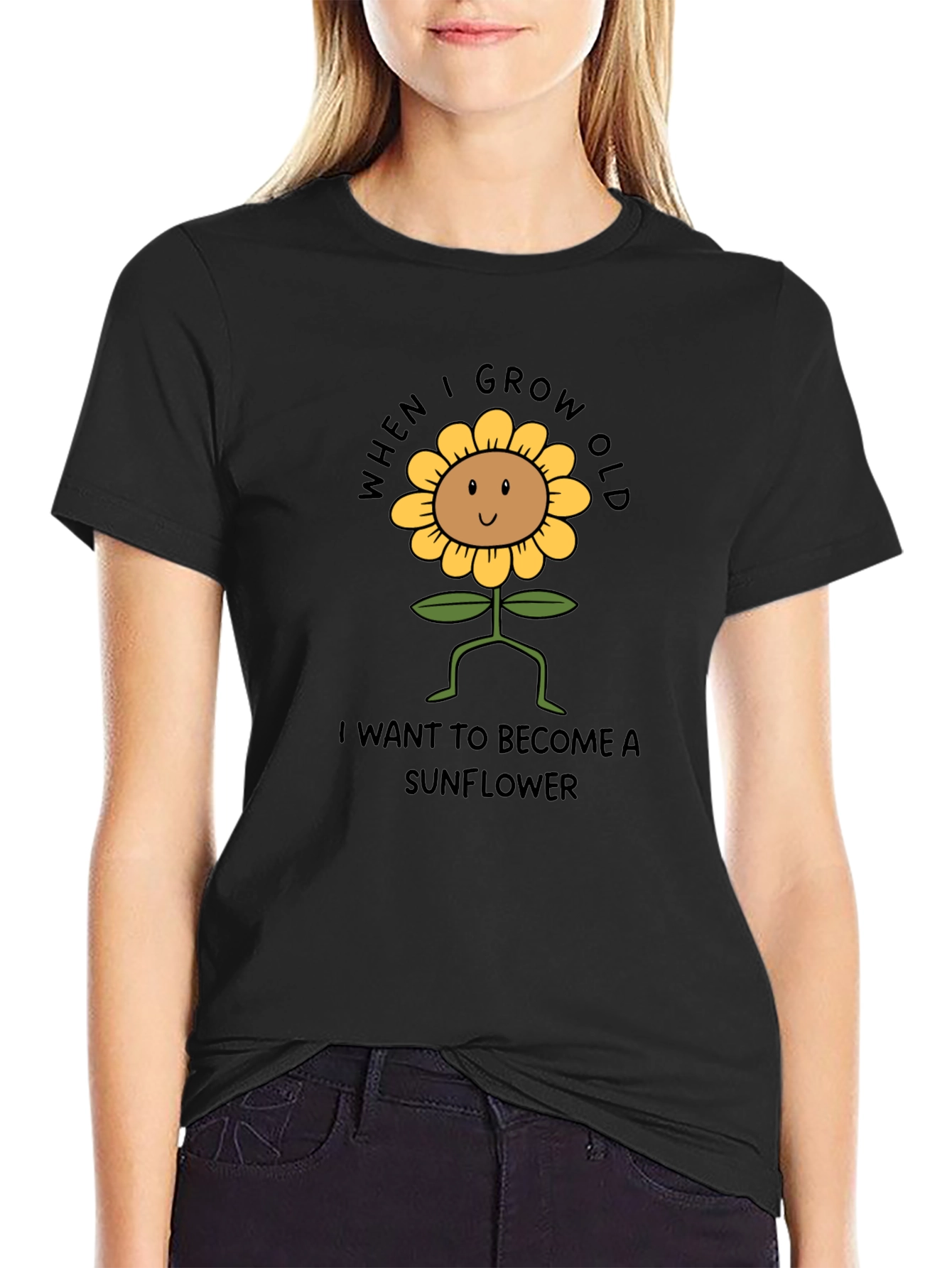 Sunflower Graphic Tee - When I Grow Old