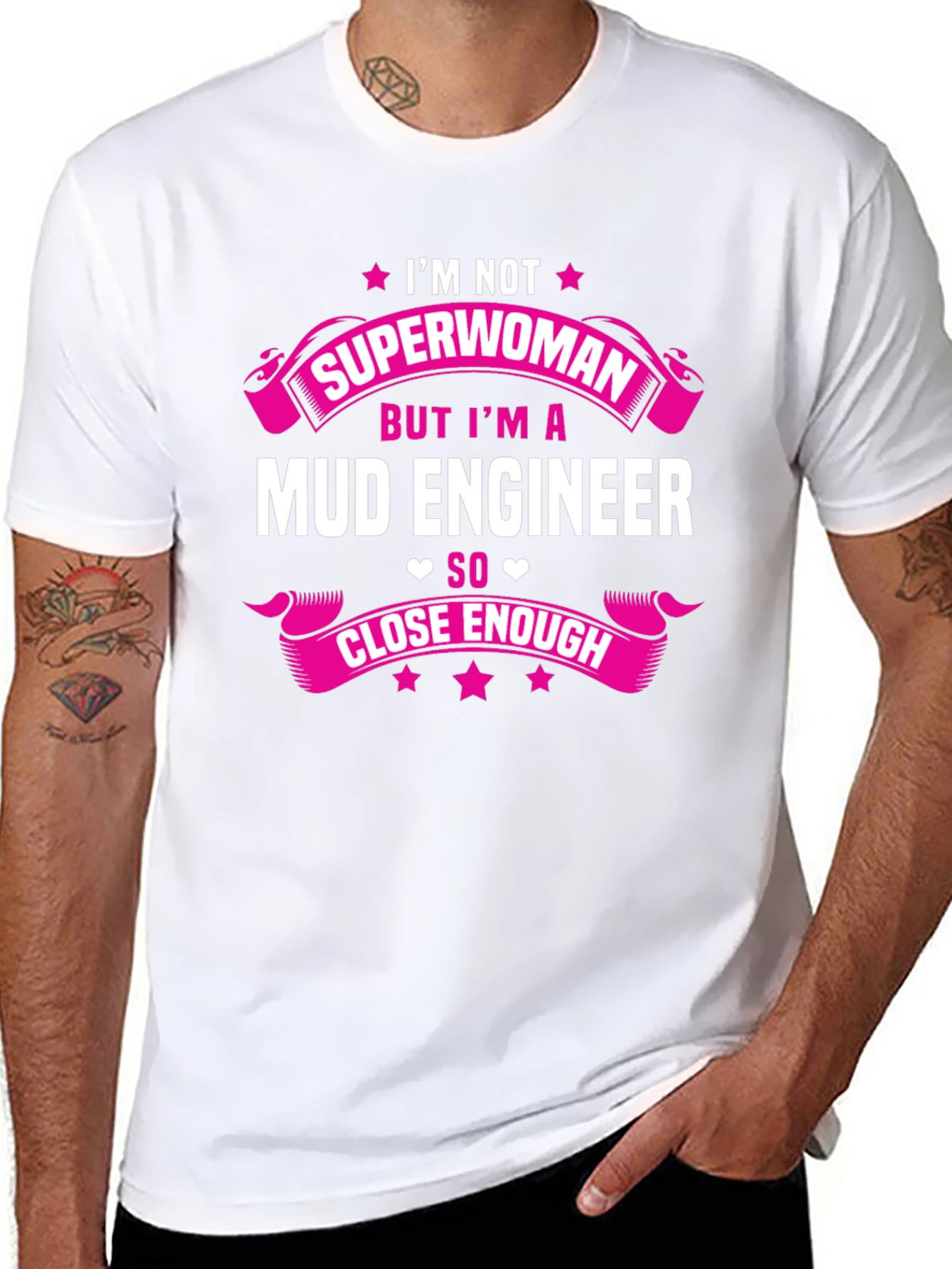 Mud Engineer T-Shirt - Funny Superwoman Tee
