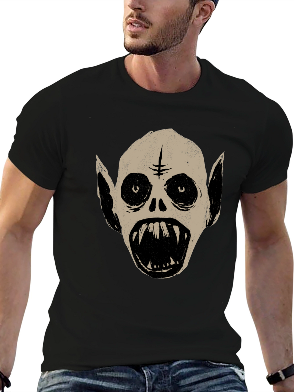Monster Graphic Tee - Unique Halloween T-Shirt