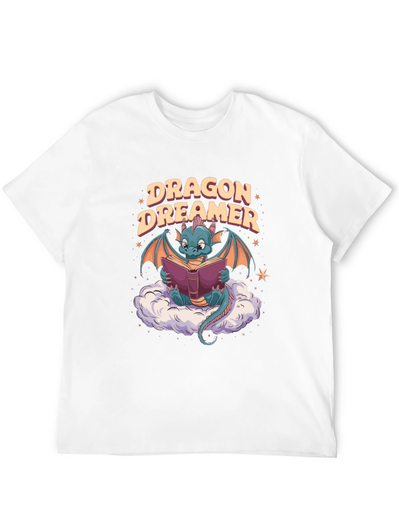 Dragon Dreamer Graphic Tee - Fantasy Bookworm T-Shirt