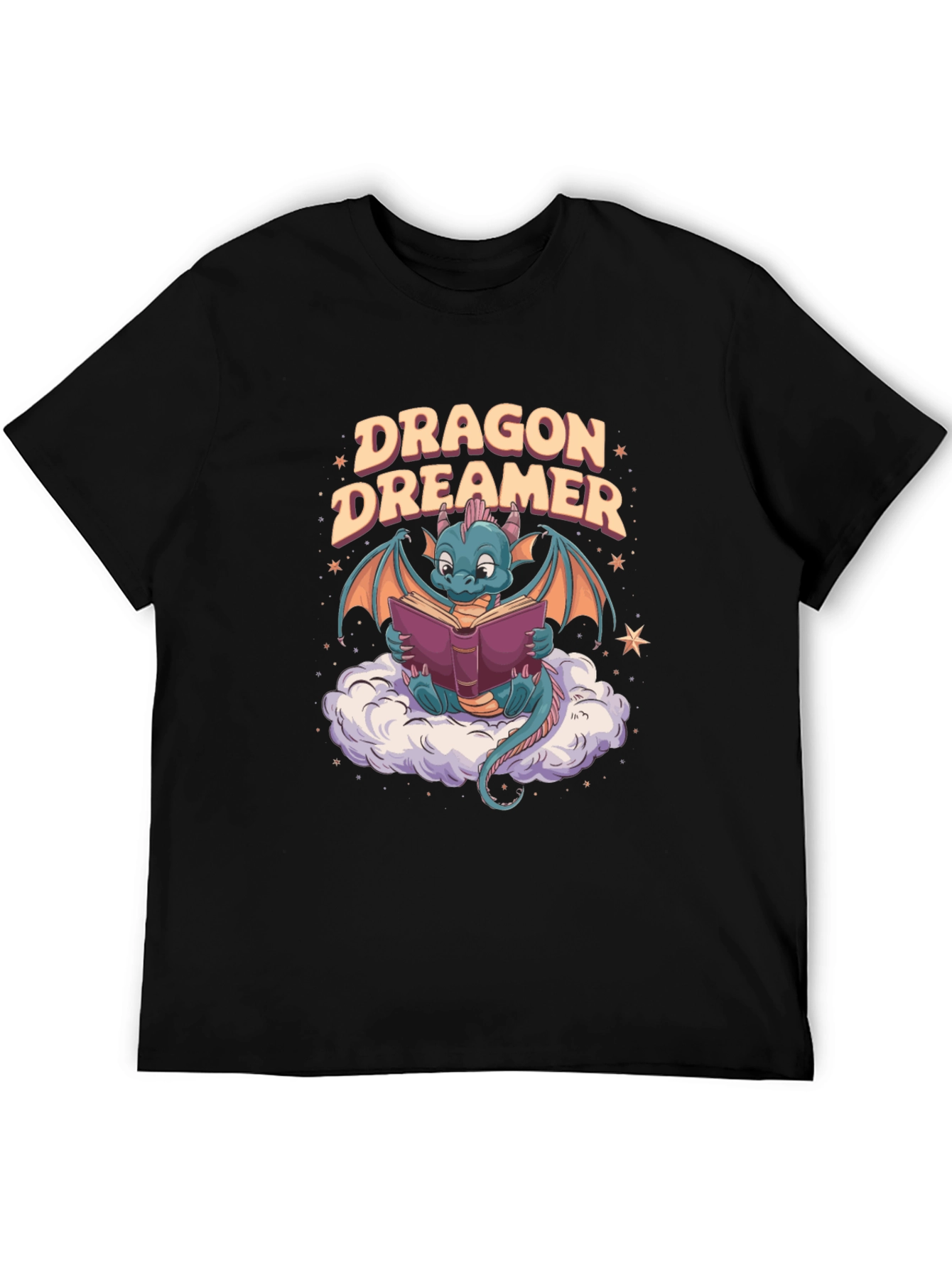 Dragon Dreamer Graphic Tee - Fantasy Bookworm T-Shirt