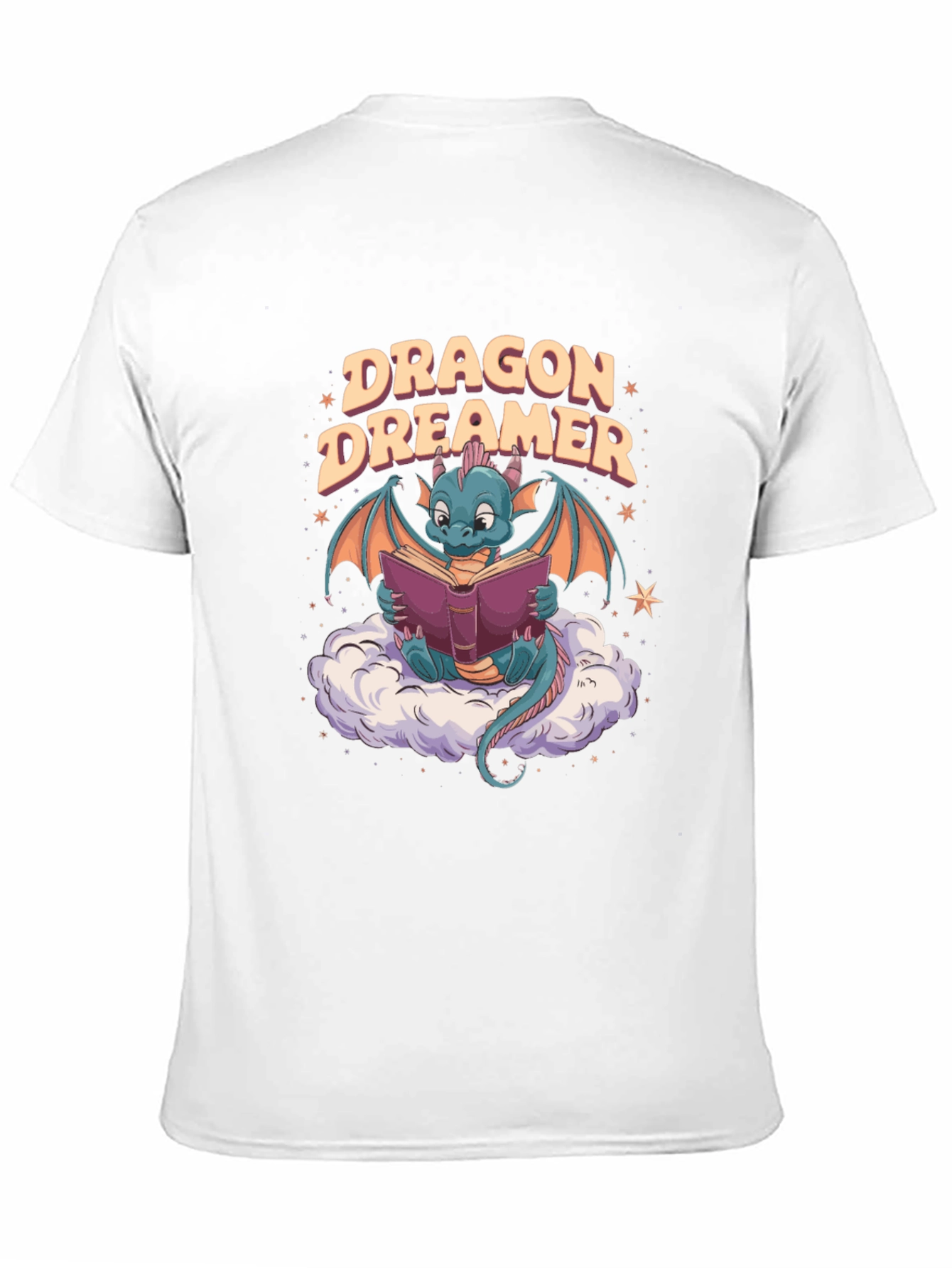 Dragon Dreamer Graphic Tee - Fantasy Bookworm T-Shirt