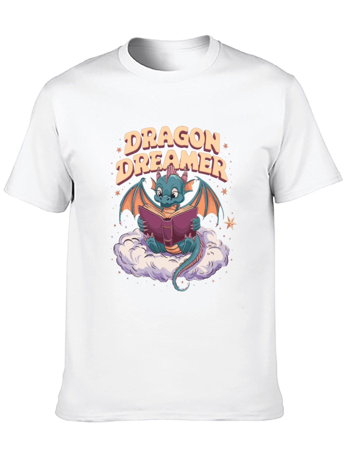 Dragon Dreamer Graphic Tee - Fantasy Bookworm T-Shirt