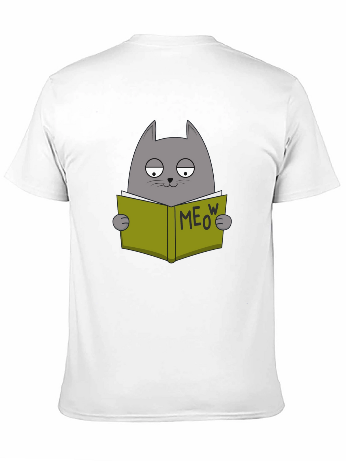 Cat Reading Book Meow T-Shirt