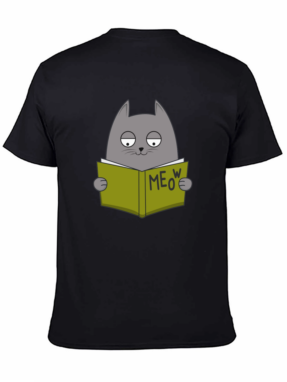 Cat Reading Book Meow T-Shirt