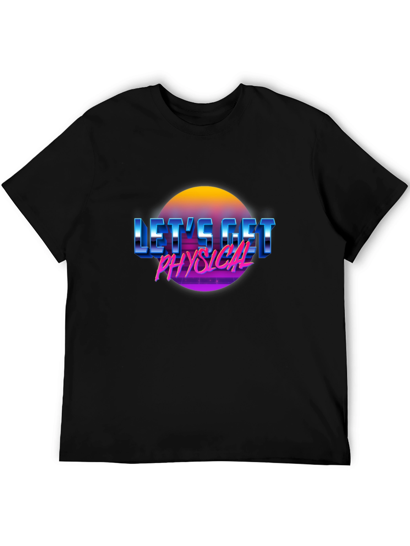 Retro Lets Get Physical Graphic T-Shirt