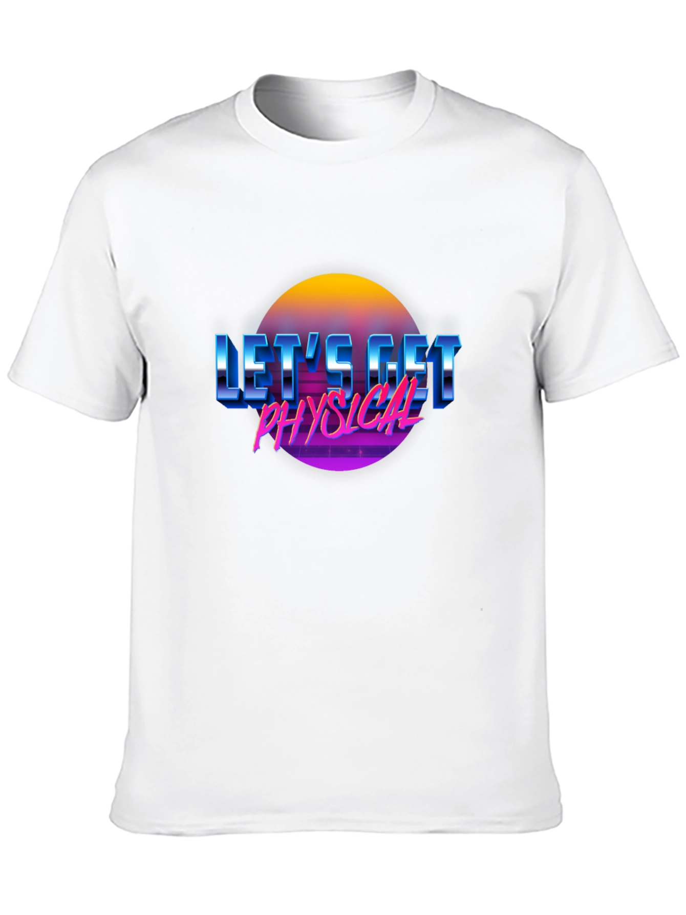 Retro Lets Get Physical Graphic T-Shirt