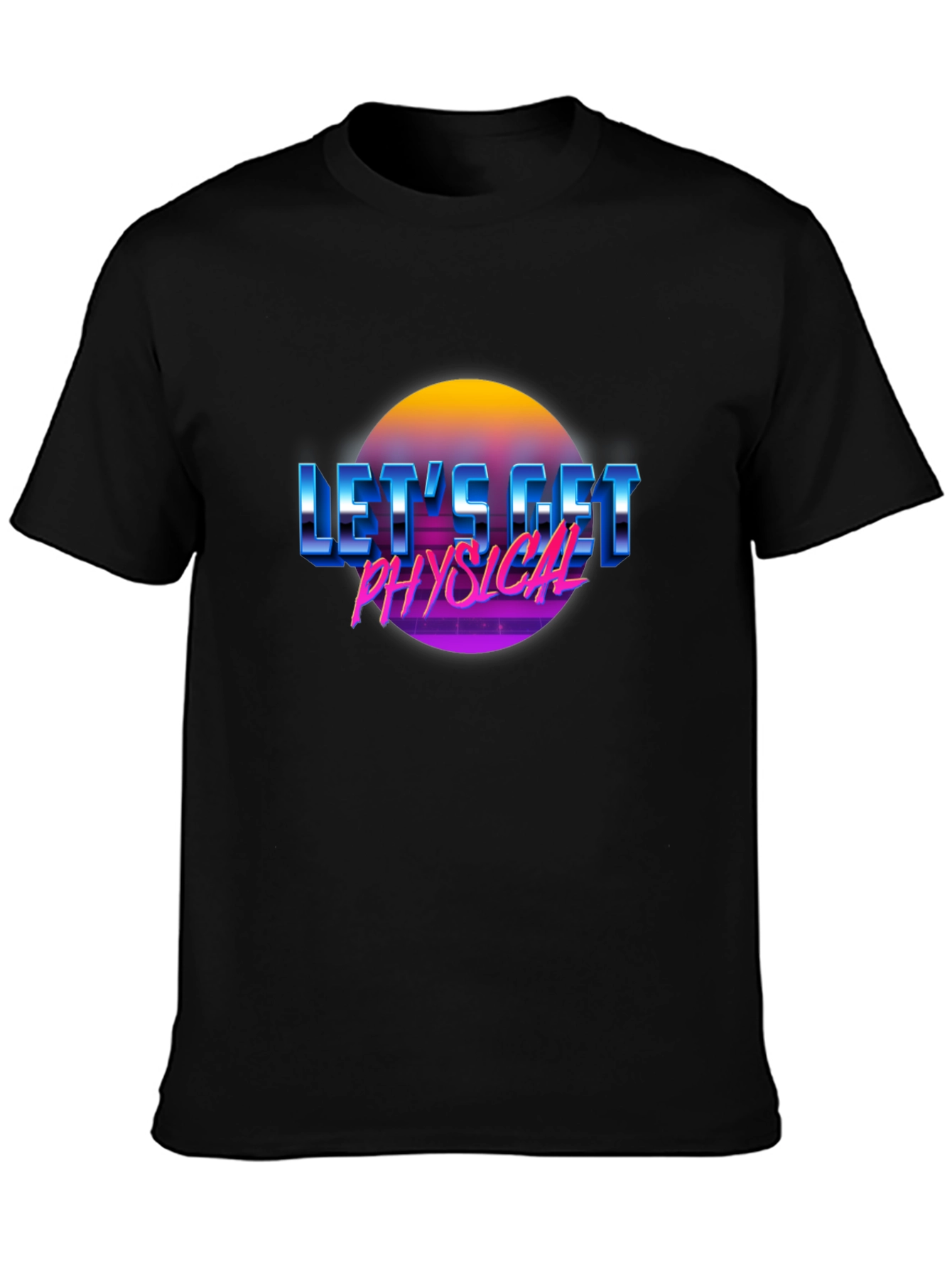 Retro Lets Get Physical Graphic T-Shirt
