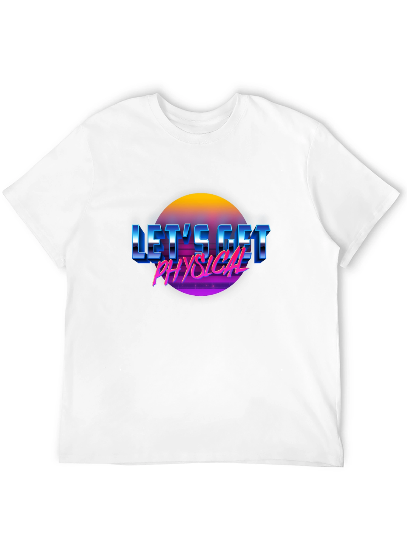 Retro Lets Get Physical Graphic T-Shirt