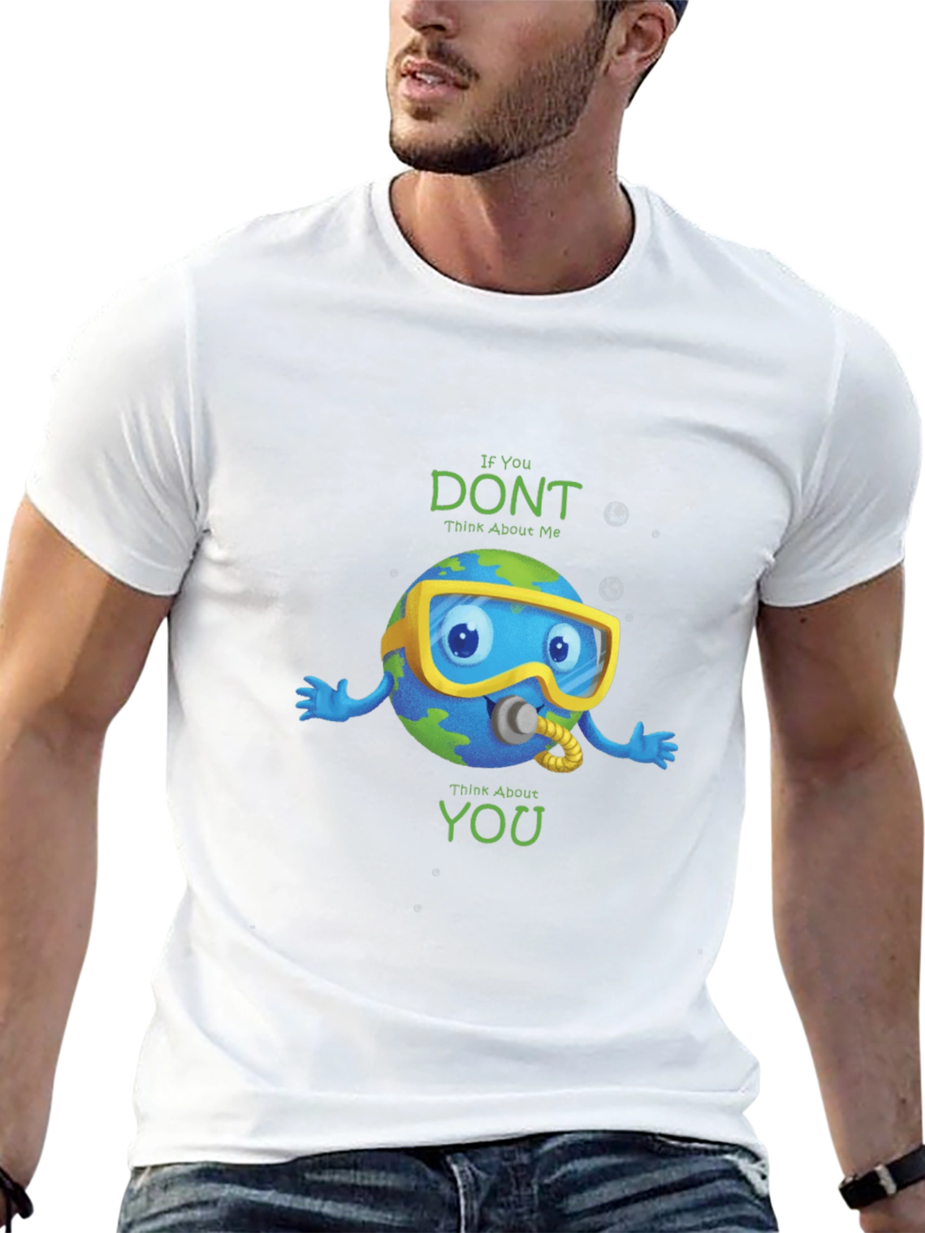 Earth Diver Graphic T-Shirt - Environmental Awareness