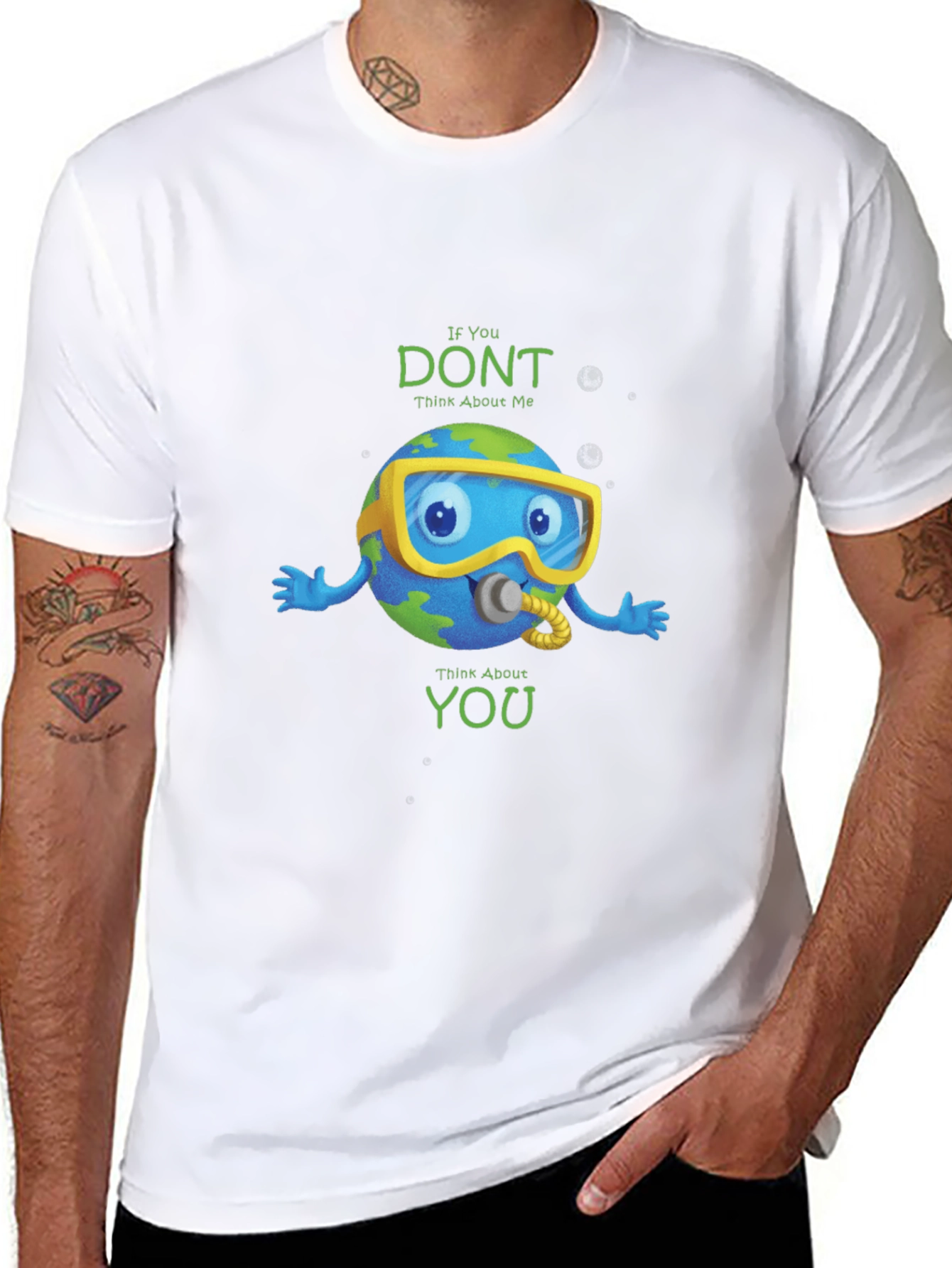 Earth Diver Graphic T-Shirt - Environmental Awareness