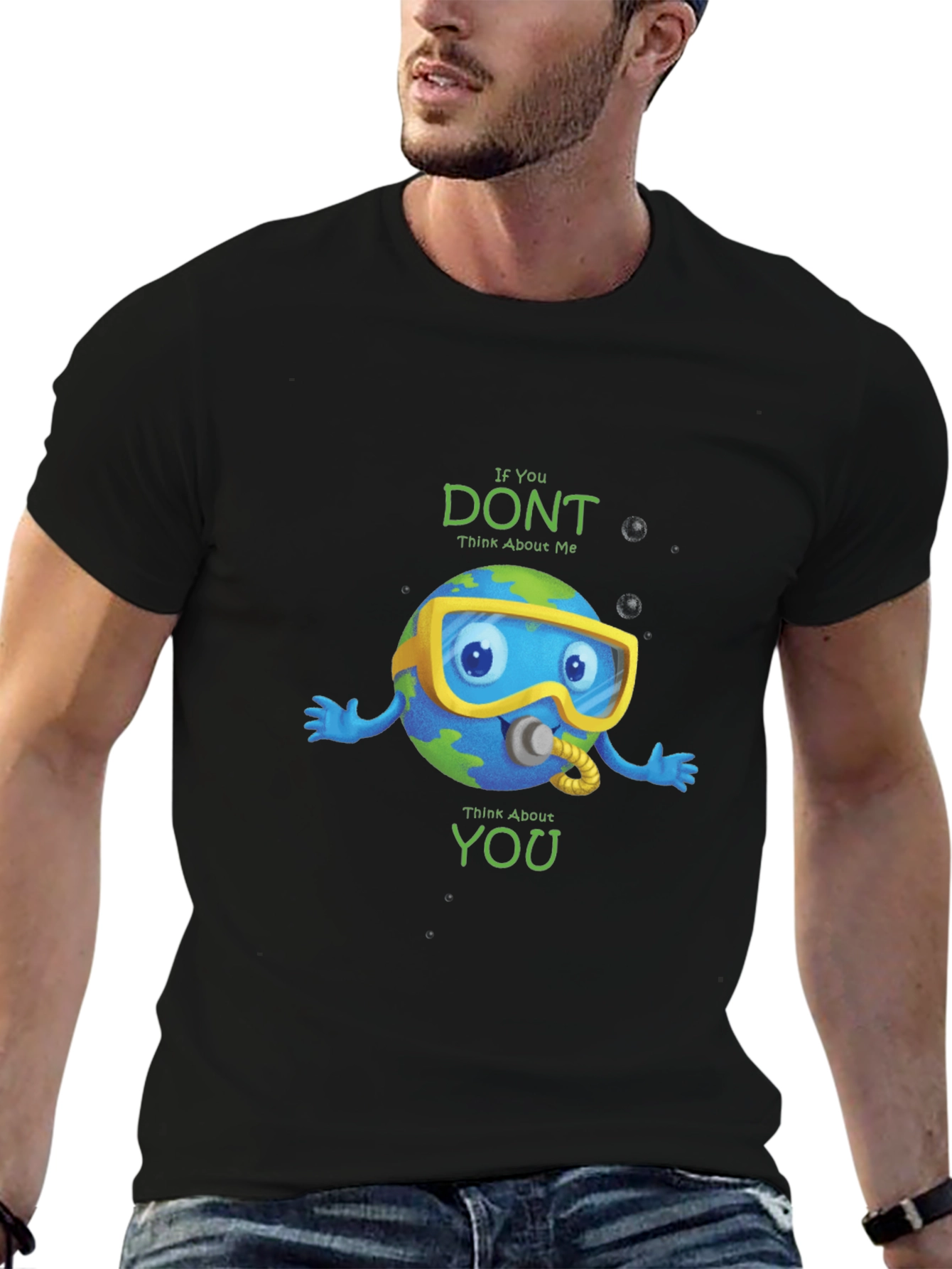 Earth Diver Graphic T-Shirt - Environmental Awareness
