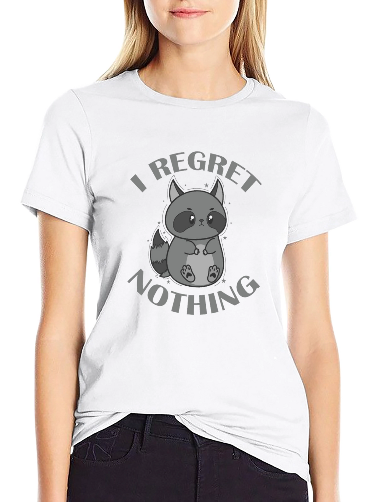 I Regret Nothing Raccoon Graphic T-Shirt
