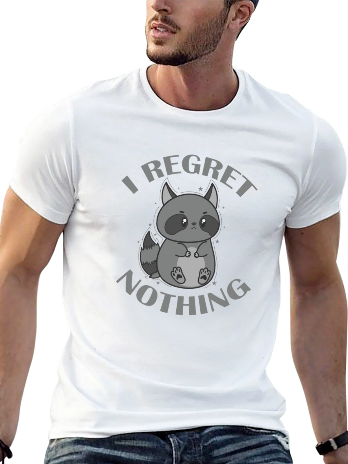 I Regret Nothing Raccoon Graphic T-Shirt
