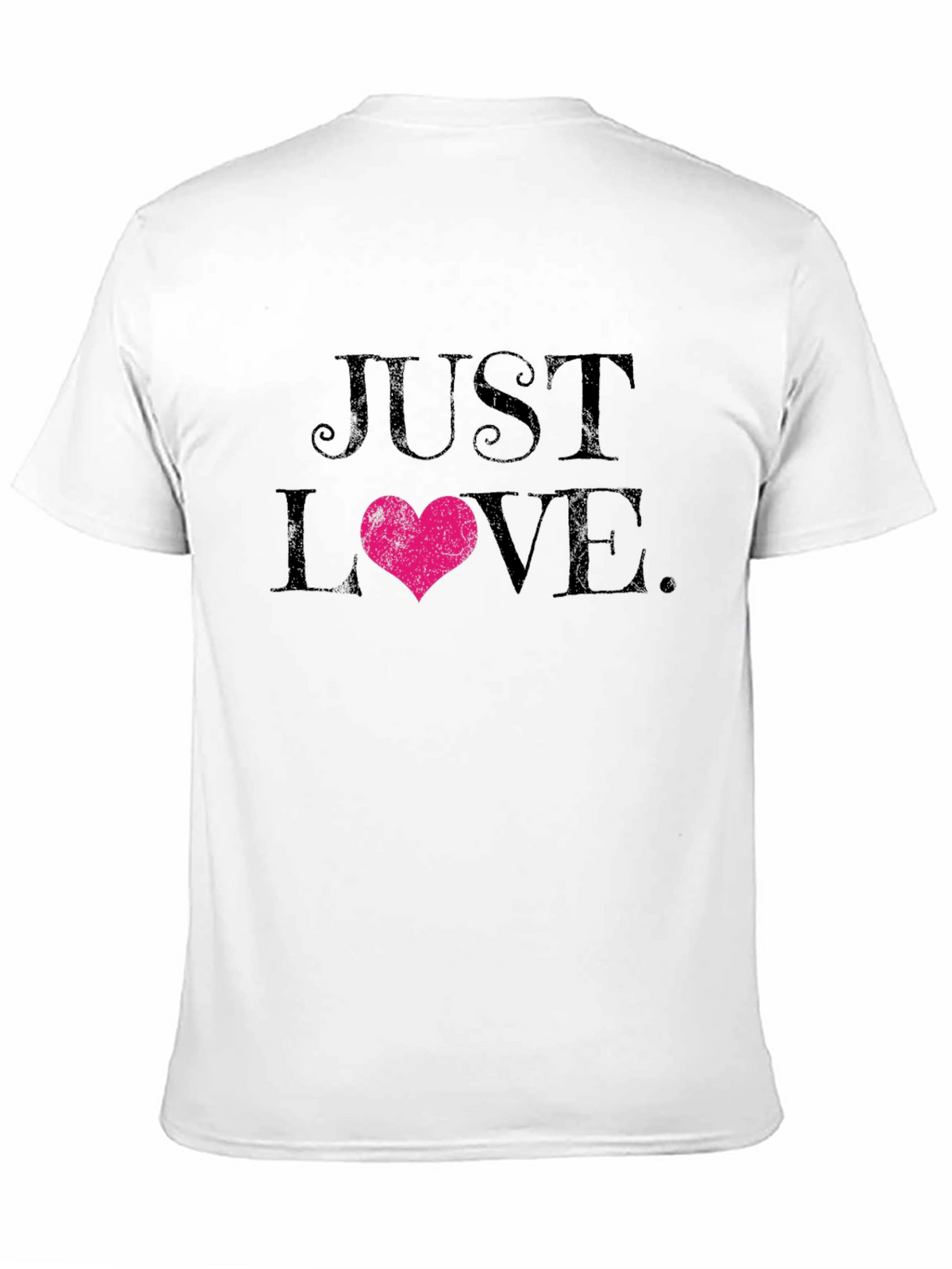 Just Love Heart Graphic Black T-Shirt
