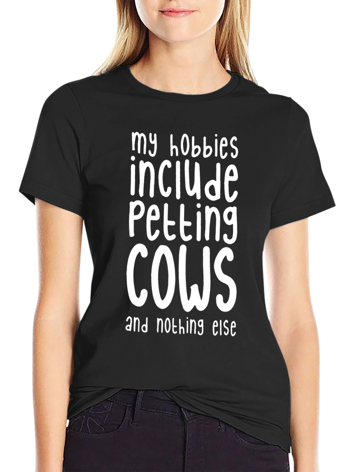 Funny Cow Petting Hobby T-Shirt
