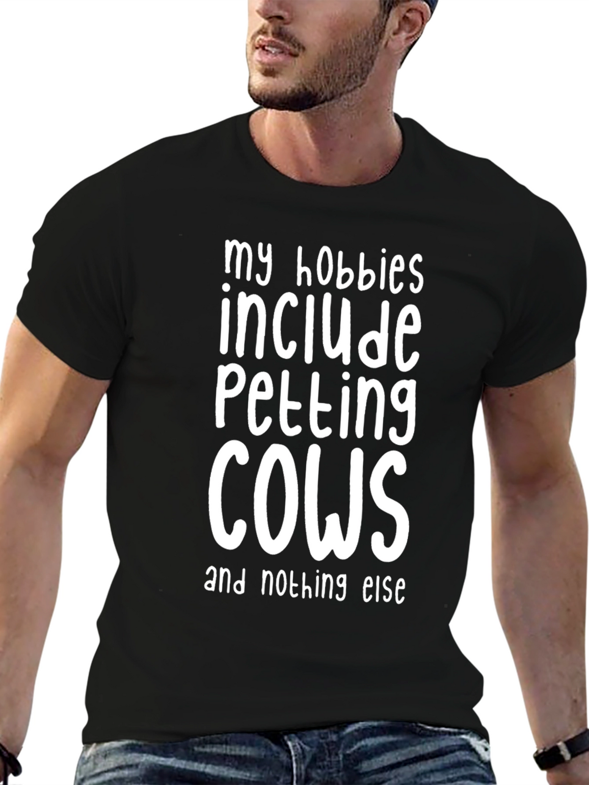Funny Cow Petting Hobby T-Shirt