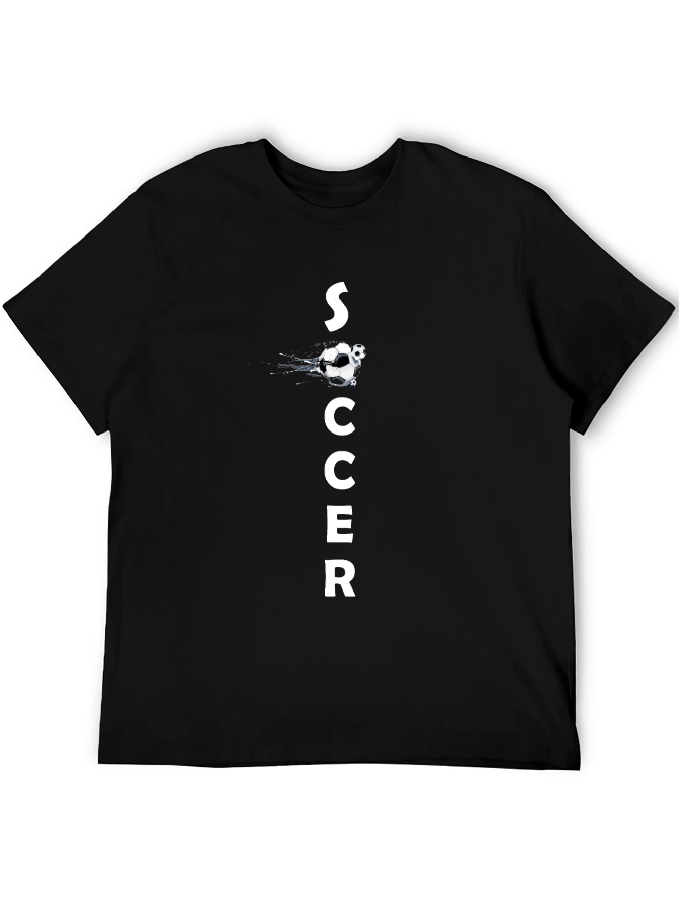 Soccer Graphic Black T-Shirt