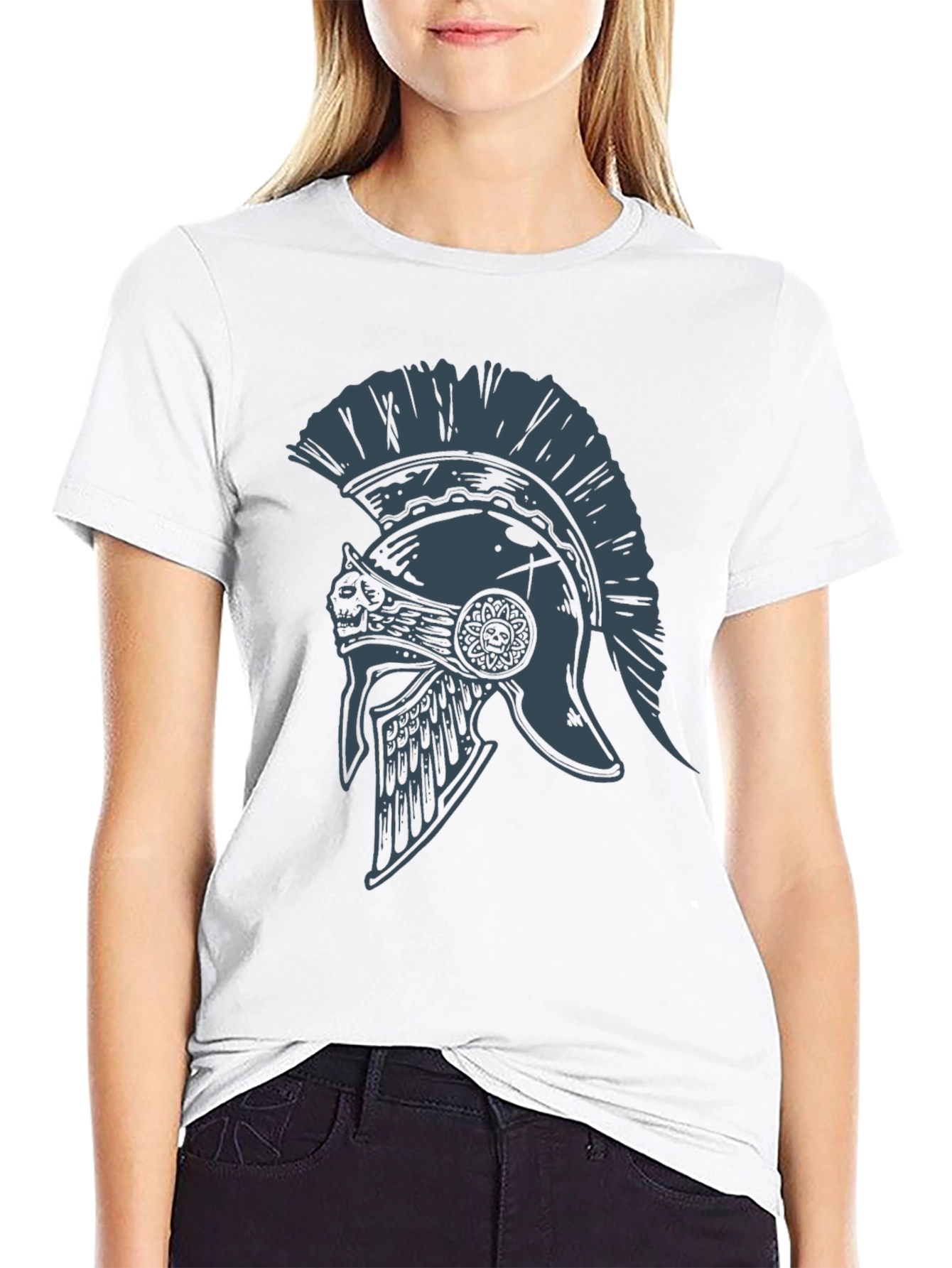 Spartan Helmet Graphic Tee - Warrior Style