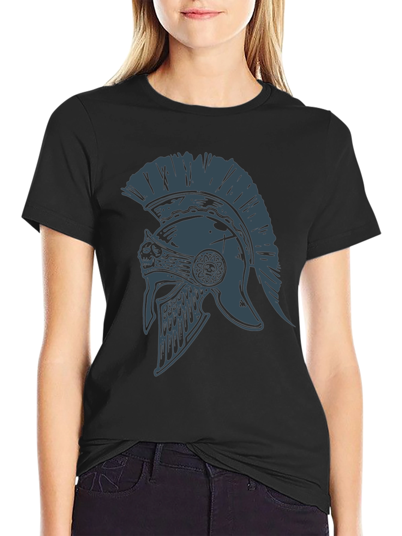 Spartan Helmet Graphic Tee - Warrior Style