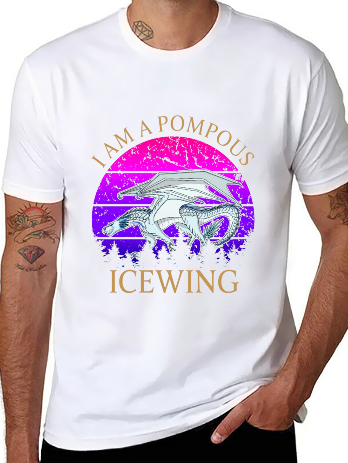 Pompous Icewing Dragon Graphic Tee