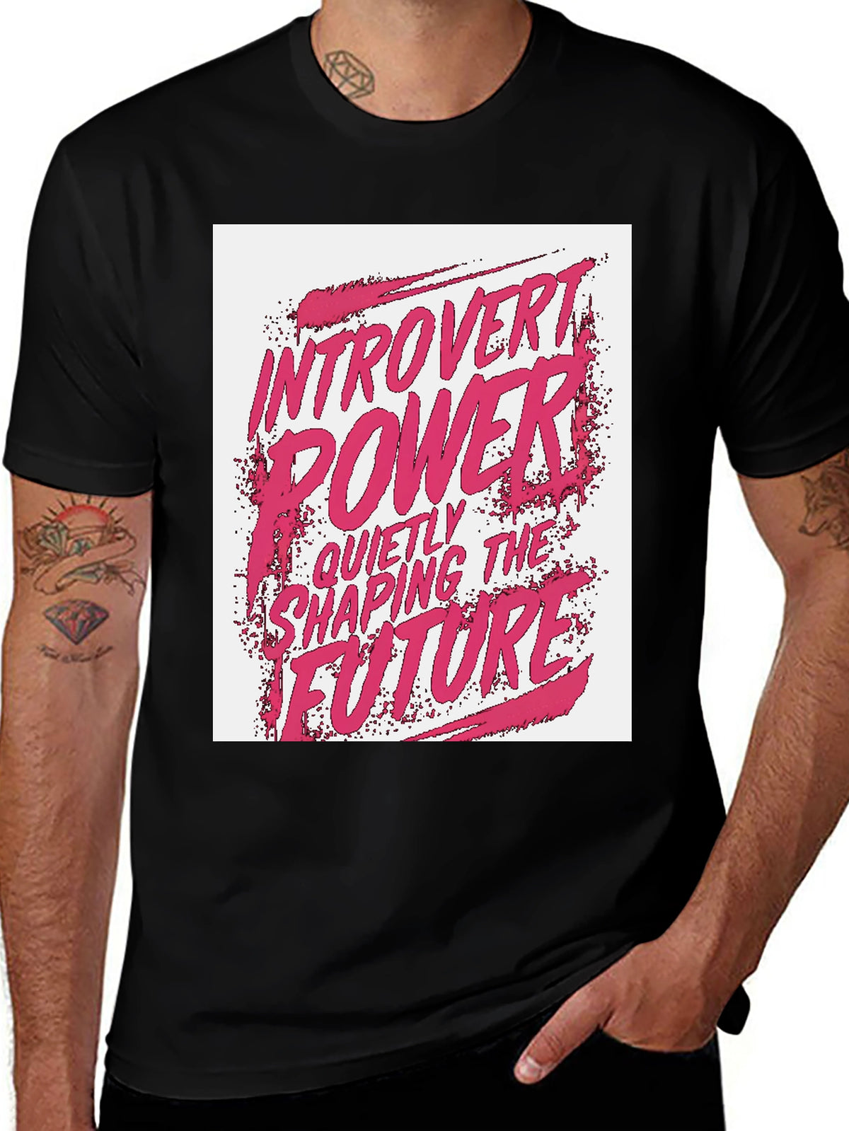 Introvert Power Graphic Tee - Shaping The Future