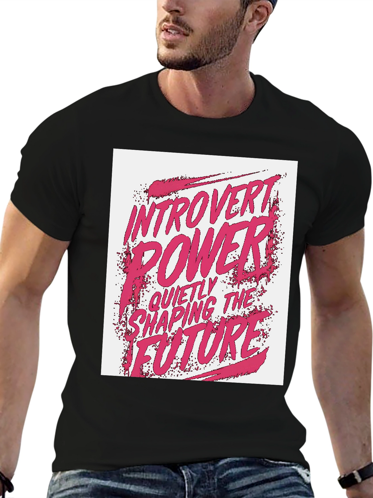 Introvert Power Graphic Tee - Shaping The Future